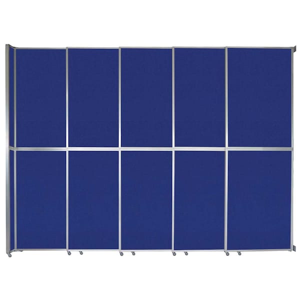 Operable Wall Sliding Room Divider 15'7" x 12'3" Royal Blue Fabric
